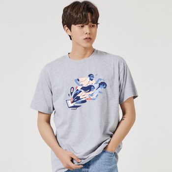 키밍 악플 소통 댓글 그래픽 캐쥬얼 반팔티 박스반팔티