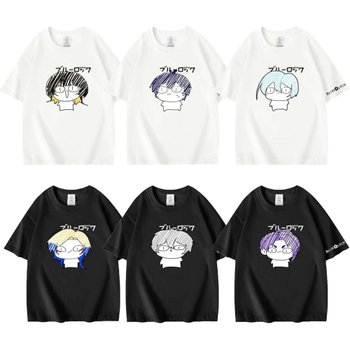 [해외] 블루락 반팔 티셔츠 인기 캐릭터 깨이세이치 바츄로 2XL 검정