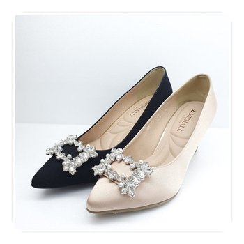 미셸 by 여성 크리스탈 포인트 장식 펌프스 힐 120020 LEE70642