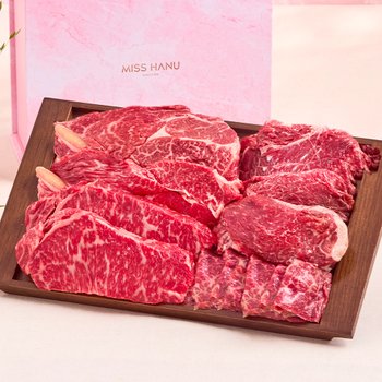 [8월5일부터 순차출고]1++(9)한우 구이정육 선물세트 1.2kg 시그니처3호 (등심 300g, 채끝 300g, 불고기 200g*3)