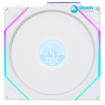 [서린공식] 리안리 UNI FAN TL Wireless LCD 120 리버스 화이트 1팩