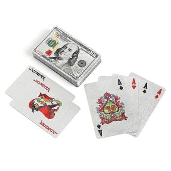 포커 카드 실버 케이스포함 플라스틱 조커 여행 코팅 마술 놀이 홀덤 바둑이