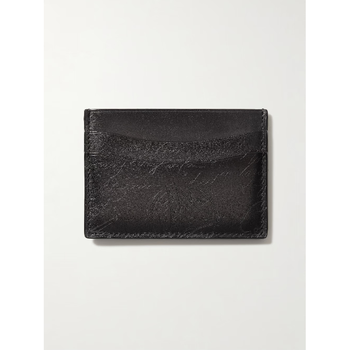 25 FW 벨루티 Black Bambou Scritto Venezia Leather Cardholder   black   One Size TP56741