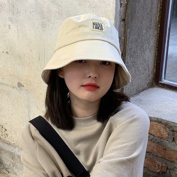 여성 2컬러 패치 디자인 패션 벙거지 모자 HAT25