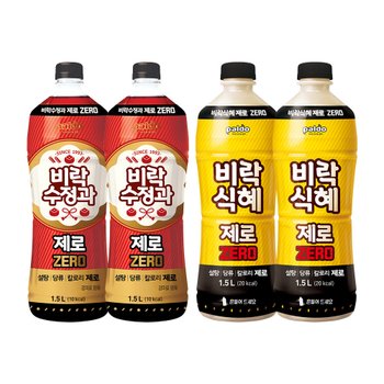 팔도 비락 수정과 제로 1.5L x2 + 제로 식혜 1.5L x2