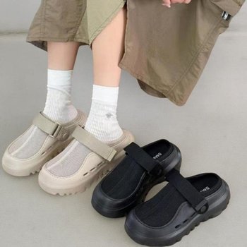 CCS7C55여성용 여름 통기성 메쉬 슬립온 신발_