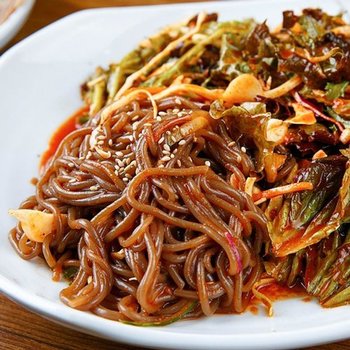 [T]새콤달콤 고소한 참기름 비빔막국수 5인분 (메밀면5+비빔장5+참...