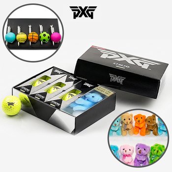 PXG 익스트림 투어 골프공 옐로우 3피스 9구 + 티 세트