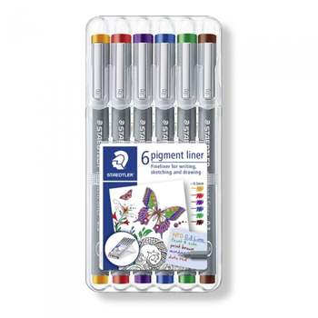 스테들러 18000 피그먼트 라이너 칼라 6색 308 SSB6 0.3 6색펜 라이너펜