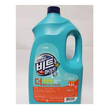 비트액체 화이트플러스 드럼용 4L 용기 라이온코리아 세탁세제