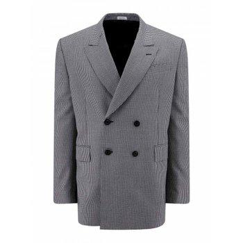 남성 블레이저 울 위드 pieddepoule 모티프 758359QVU531090 블랙 /8