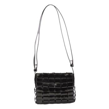 드래곤디퓨전 링크 포셋 웨이브 가죽 숄더백 블랙 142330445