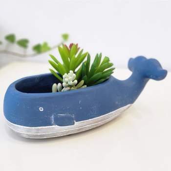 Carnic japan 큰고래 도자기화분(블루) 나뭇잎화분 도자기화분 다크그린화분 카르닉재팬화분