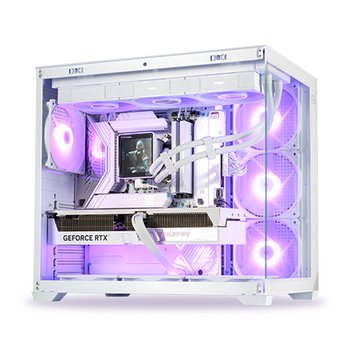 피씨스토어 NEW 화이트 감성 어항 PC 라이젠5 9500F RTX5060 360 수냉쿨러 영상편집
