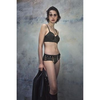 ZARA 자라 우먼 레더 스터드 참 벨트 KATE 모스 10 블랙 1736065800 448820