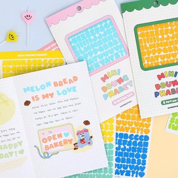 아트박스/워너디스 미니 뚱파벳 스티커 5장 세트