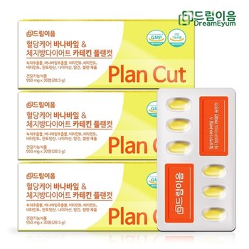 드림이음 혈당케어 바나바잎 체지방 다이어트 카테킨 플랜컷 혈당 다이어트 3개월분