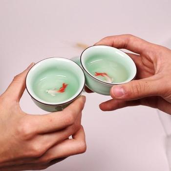 은플 대만 도쿠리 물고기잔 고량주잔 소주잔 고량 1+1