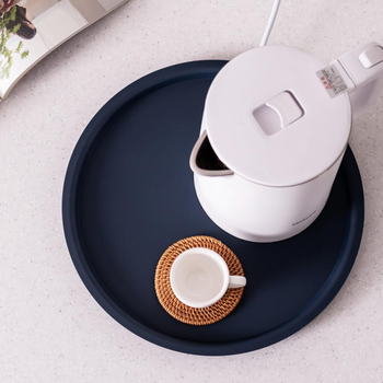 국산 플라이토 실리콘 오브 프라이팬 다용도 받침대 33cm 네이비