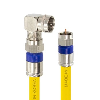 탑라인에이치디 솔탑 고급형 RF 안테나 옐로우 꺾임 TV 동축 케이블 (SOLTOP-1172, 10m)