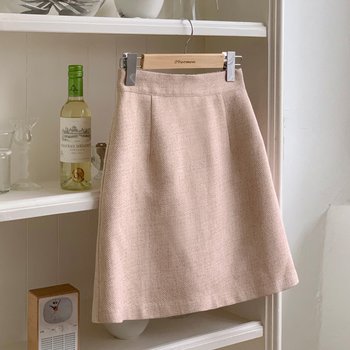 [공구우먼] [제작] 쥬린 뒷밴딩 트위드 스커트 73705 빅사이즈 여성의류