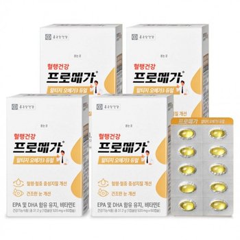 종근당건강 프로메가 알티지 오메가3 듀얼 520mg 60캡슐 4박스