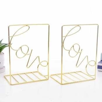 책 정리 북엔드 골드 색상 도서관 책꽂이 사이 공간 분리대 선반