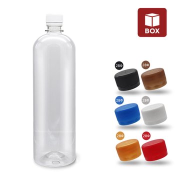 (1BOX) 투명 아치페트병 1000ml (기본캡-80개입) 더치 담금주 효소 음료 플라스틱용기