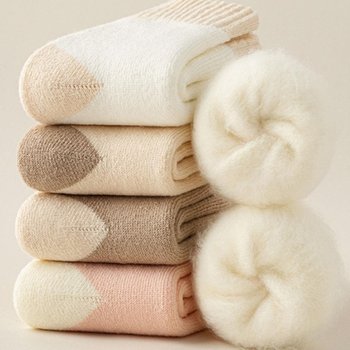 남자 여자 한파 대비 따뜻한 융털 안감 겨울 양말