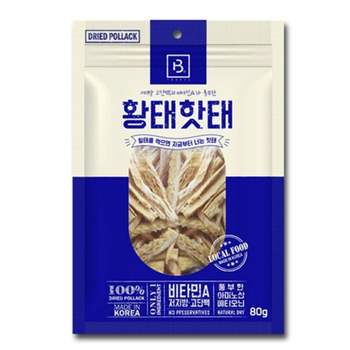 강아지황태간식 황태 강아지 간식 80g 1P 고양이 댕댕이 냥이 명태