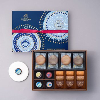 [해외] GODIVA 고디바 여름 써머 콜렉션 하나비 쿠키 초콜릿 종합 세트 쿠키 8개입 초콜릿 13개입