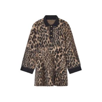 26 SS 가니 레오파드 프린트 버튼 미니 드레스 K2667 TP443485278