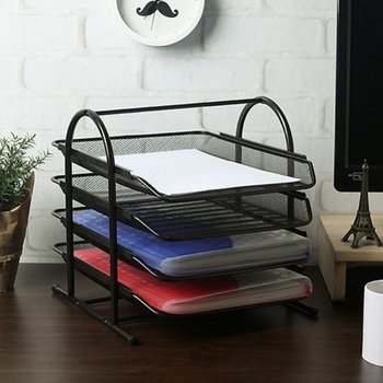 와인앤쿡 심플 철제 4단 서류 보관함