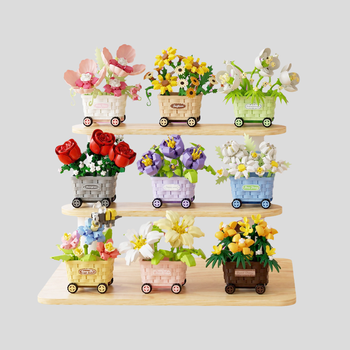아이두 DIY 미니 나노 입체블럭 꽃 바구니 만들기