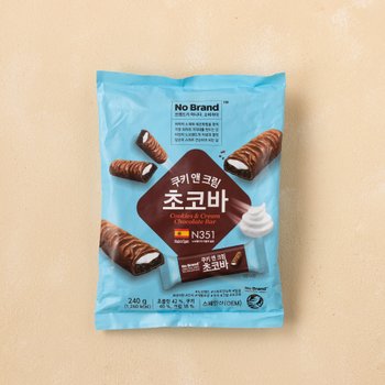 [NATRA ONATI S.A]노브랜드 쿠키앤크림 초콜릿바 240g
