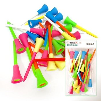 [JHQM5TTS_53DC]플라스틱고무 골프티 L 롱티 1팩 25개입