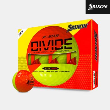 2025 스릭슨 Z스타9 디바이드 반반 골프볼[남여공용][옐로우오렌지][3피스 12알]