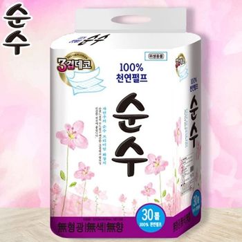 순수 천연 펄프 25m 3겹 30롤(WDD365E)