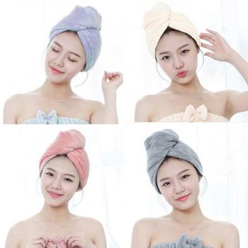 파우치증정 PNGB1079 수건 머리말리기 극세사 헤어타올 고급형