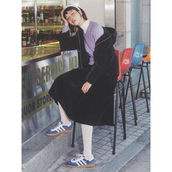 [빈폴레이디스] 벨벳 플레어 스커트  블랙 (BF4Y27C025)