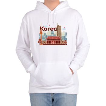 후드티 KOREA 코리아 고궁뒤에 빌딩이 즐비한 쉴틈 디지털프린팅