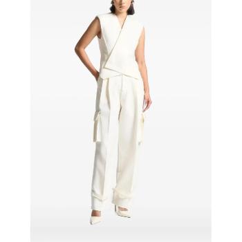 26 FW Maniere De Voir 로렌스 크림 테일러드 랩 베스트 WMN3484 TP454249832