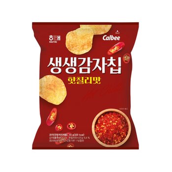 해태 생생감자칩 핫칠리맛 55g x 7개
