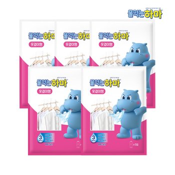 [신세계TV쇼핑]물먹는 하마 옷걸이형 제습제 5P x5개
