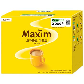 맥심 모카골드 커피믹스 400T + 네이버페이 포인트 2000원