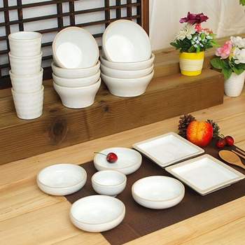 화이트 4인그릇 아름 도자기 19P 소야 세트A 여주도자