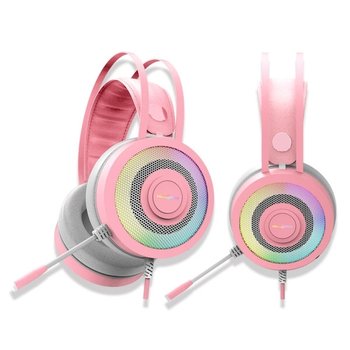 마이크로닉스 MANIC HS-420 7.1ch 노이즈캔슬링 게이밍 헤드셋 (핑크)