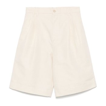 [해외배송] 필리파 케이 라이트 베이지 프론트 버튼 지퍼 패스너 벨트 루프 쇼츠 31114 0092