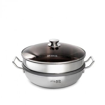 스텐 찜솥 냄비 대하 찜기 28cm 업소용찜솥 찜냄비28 대형만두찜기 찜기냄비28 대게찜기