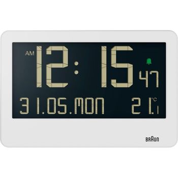 [해외] 영국 브라운 탁상시계 Braun 디지털 Wall Clock with Indoor Temperature Date Day of the Week